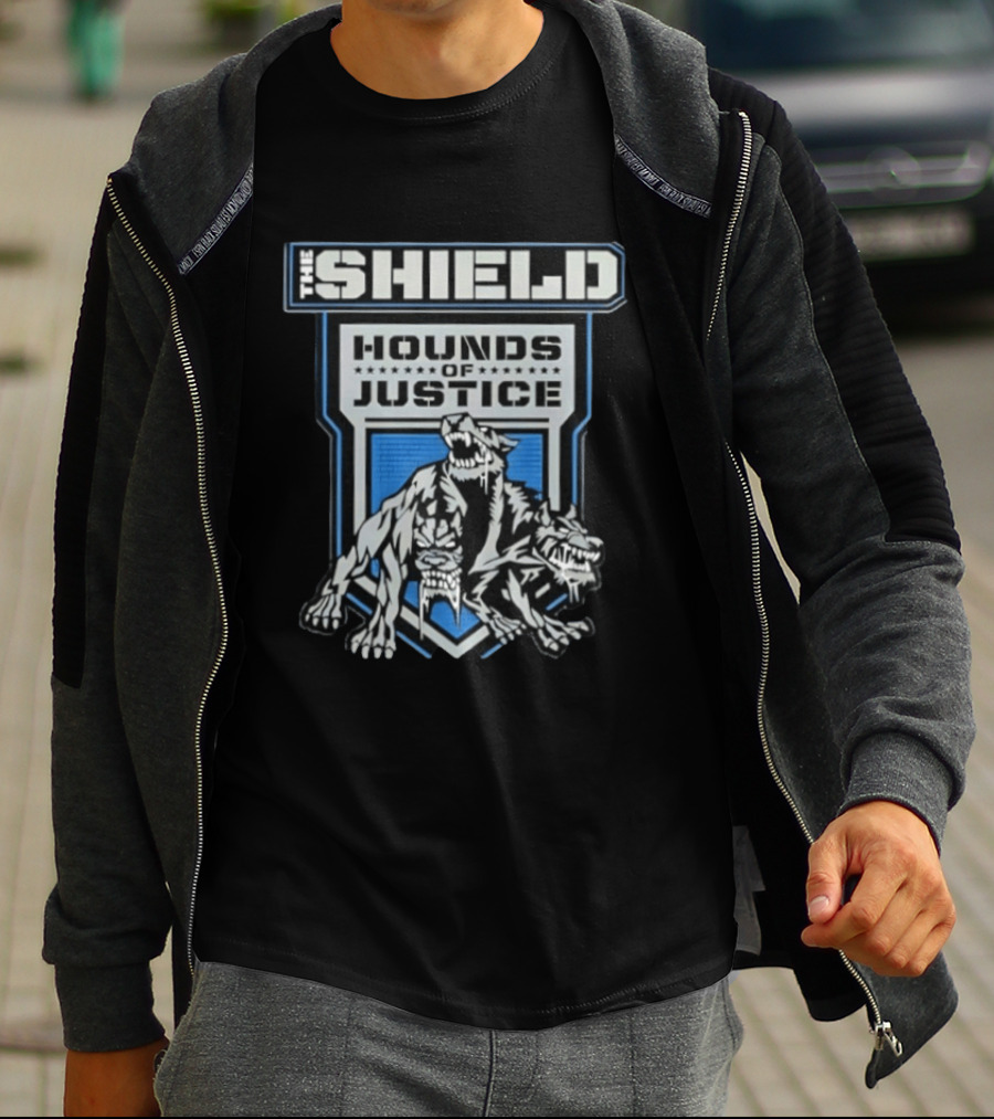 The Shield Hounds Of Justice WWE Wrestling Wolf Pack T-Shirt