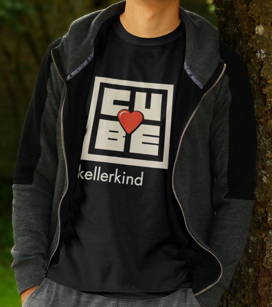Kellerkind Cube Heart Design With Red Love T-Shirt