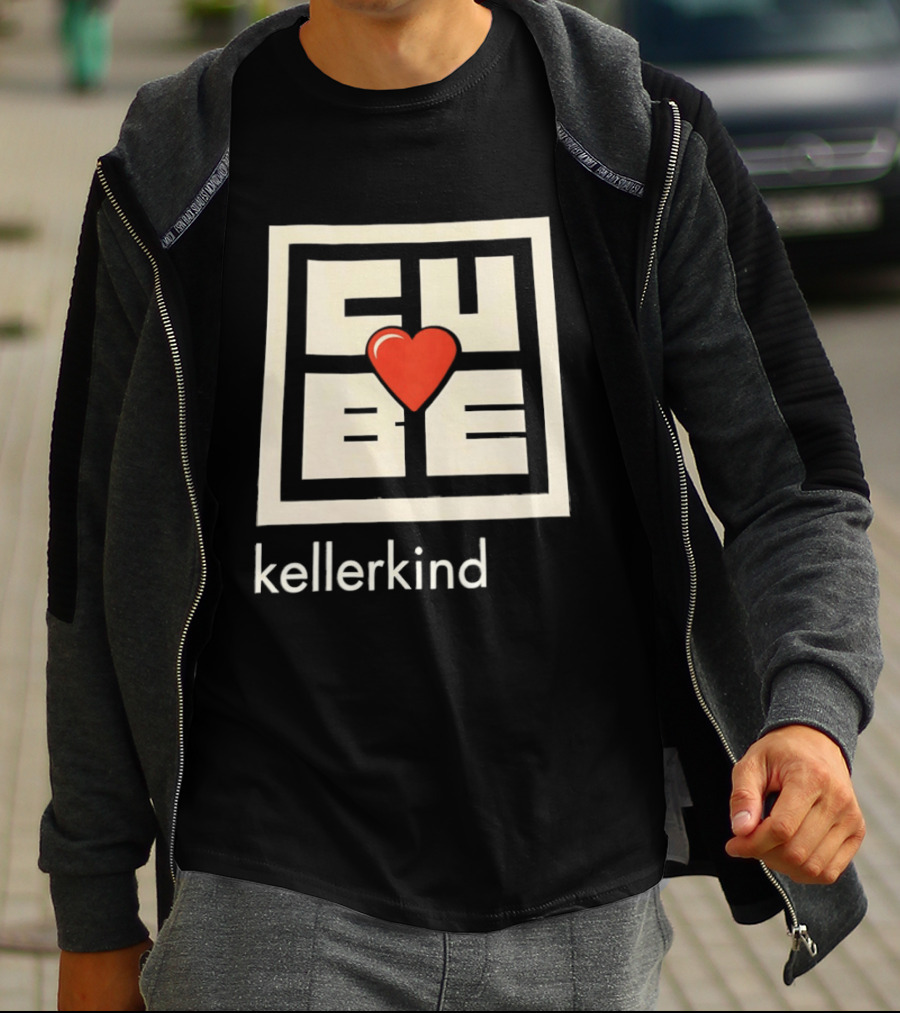 Kellerkind Cube Heart Design With Red Love T-Shirt