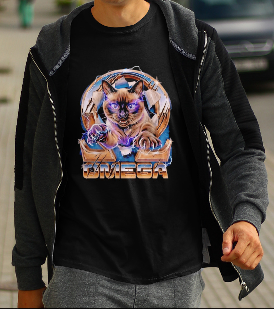 Kenny Omega Electric Cat With Lightning And Omega T-Shirt