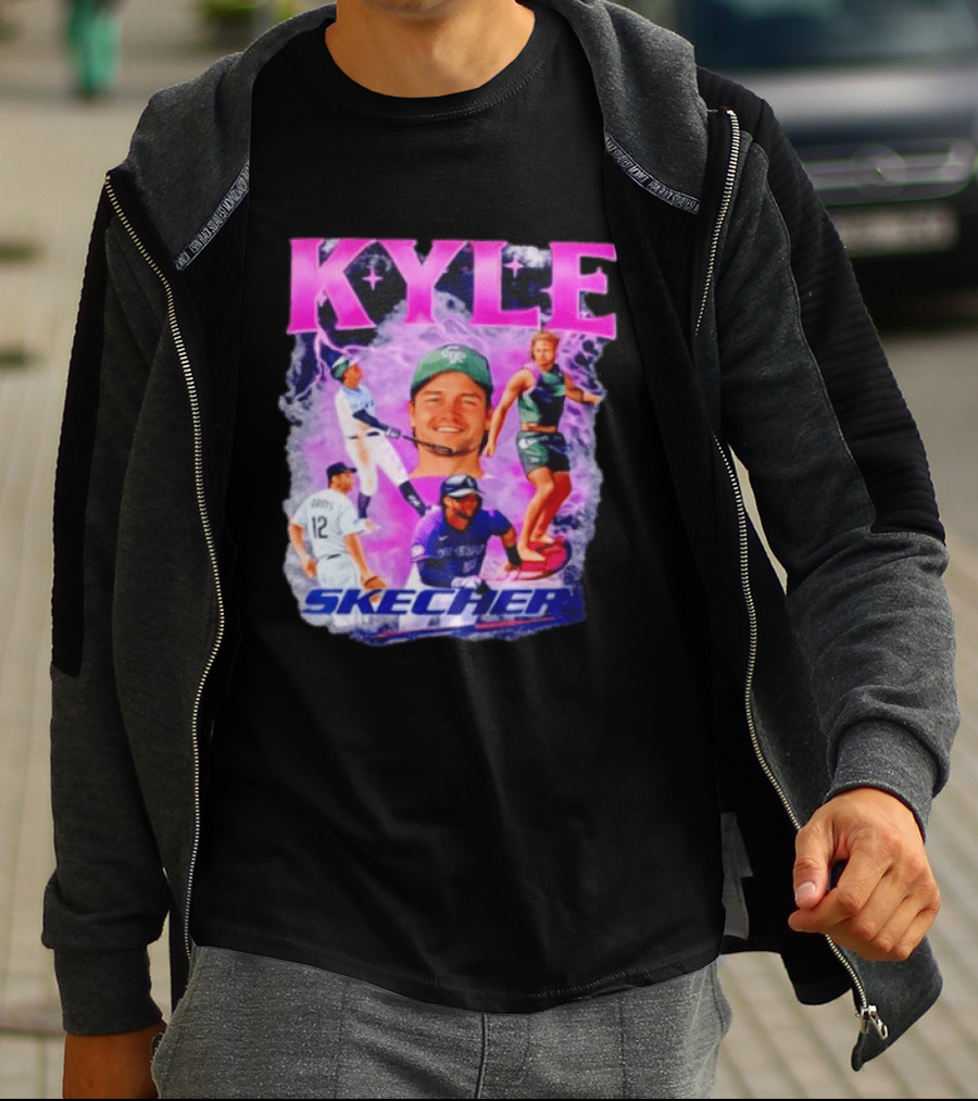 Kyle Groys Skecher Collage Baseball Dodgers > T-Shirt