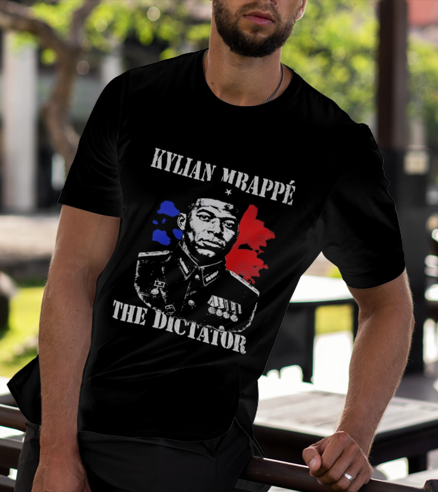 Kylian Mbappé The Dictator Military Uniform Meme Tricolor T-Shirt