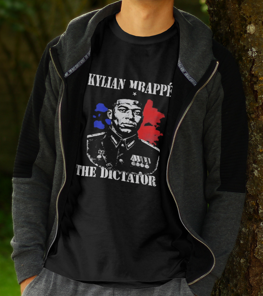 Kylian Mbappé The Dictator Military Uniform Meme Tricolor T-Shirt