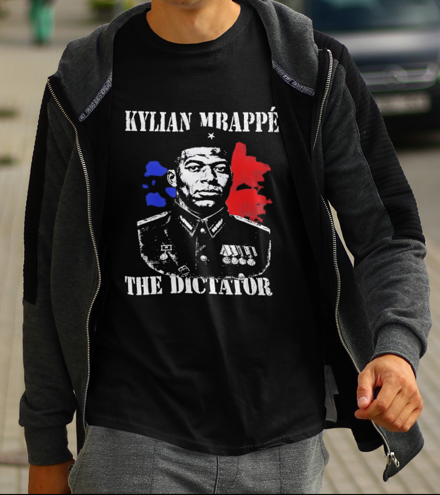 Kylian Mbappé The Dictator Military Uniform Meme Tricolor T-Shirt