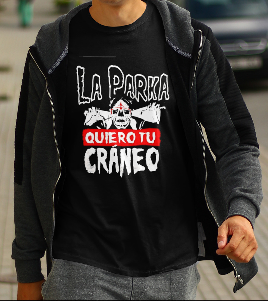 La Parka Quiero Tu Cráneo Lucha Libre Skeleton Mask Wrestler T-Shirt