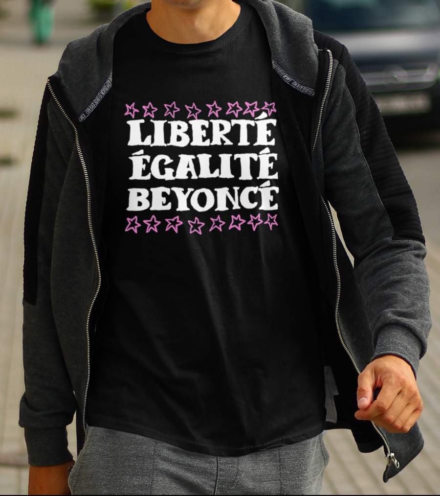 Liberté Égalité Beyoncé Pink Star Borders French Revolution Twist T-Shirt