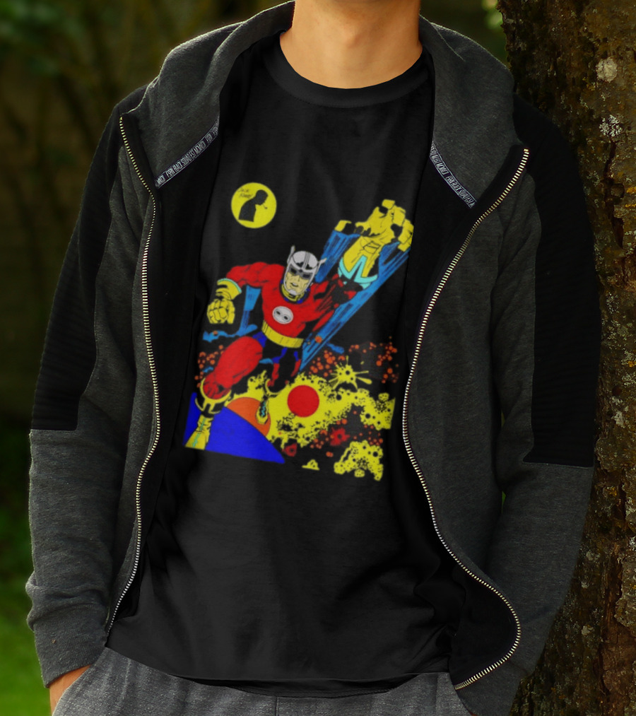 Jack Kirby Galactic Superhero Comic Book Dynamic Action T-Shirt
