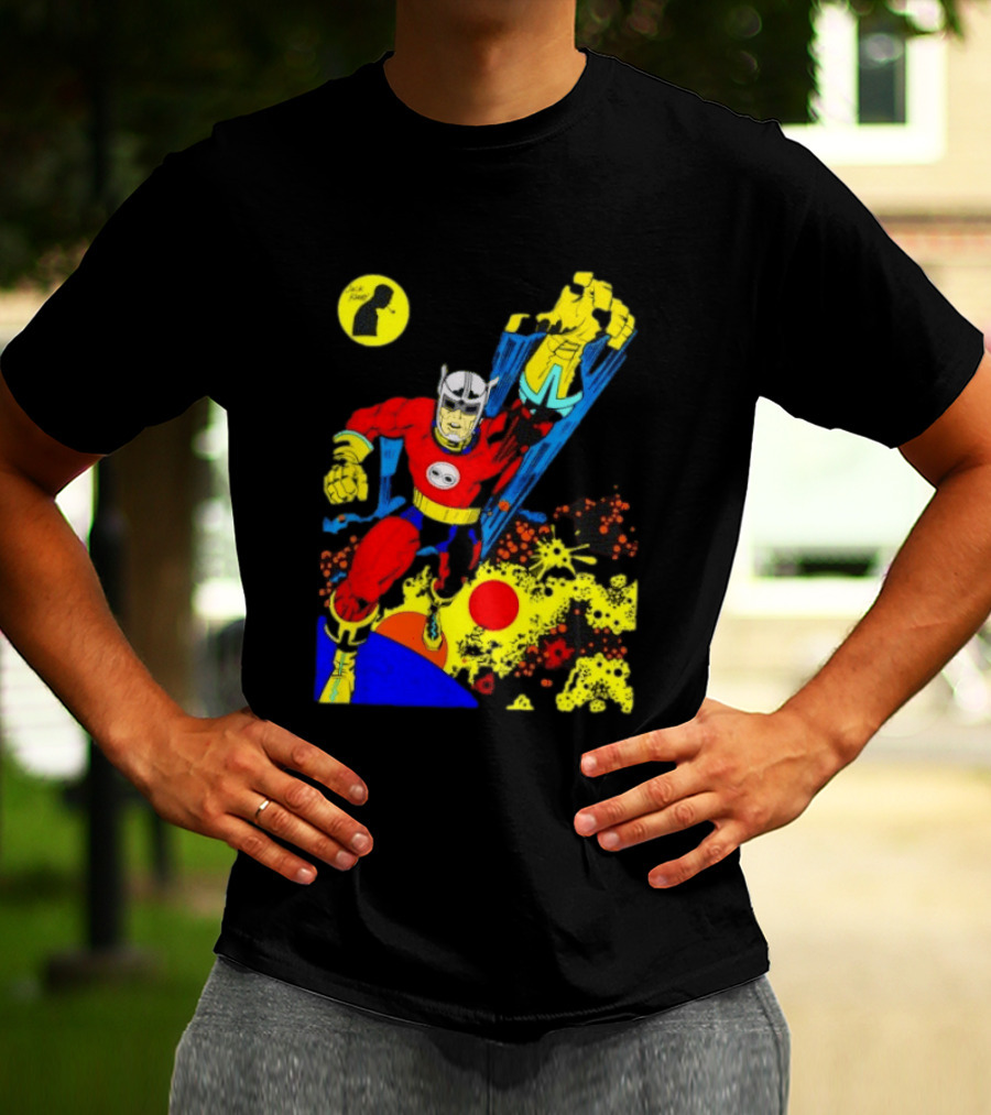 Jack Kirby Galactic Superhero Comic Book Dynamic Action T-Shirt