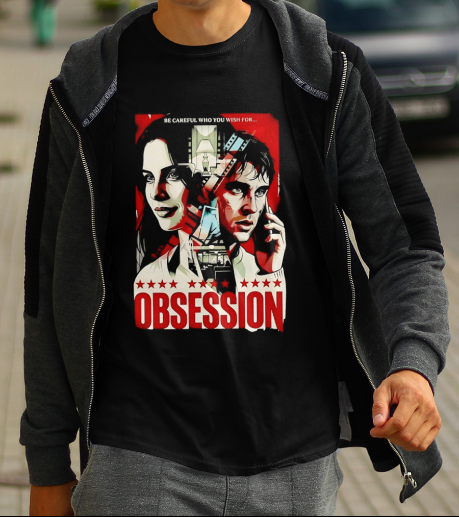 Obsession Be Careful Who You Wish For Movie Red And White Faces T-Shirt