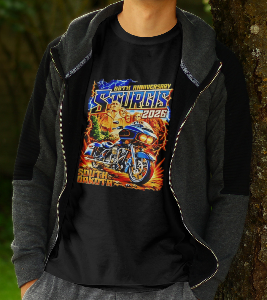 88th Anniversary Sturgis 2026 South Dakota Motorcycle Mount Rushmore T-Shirt
