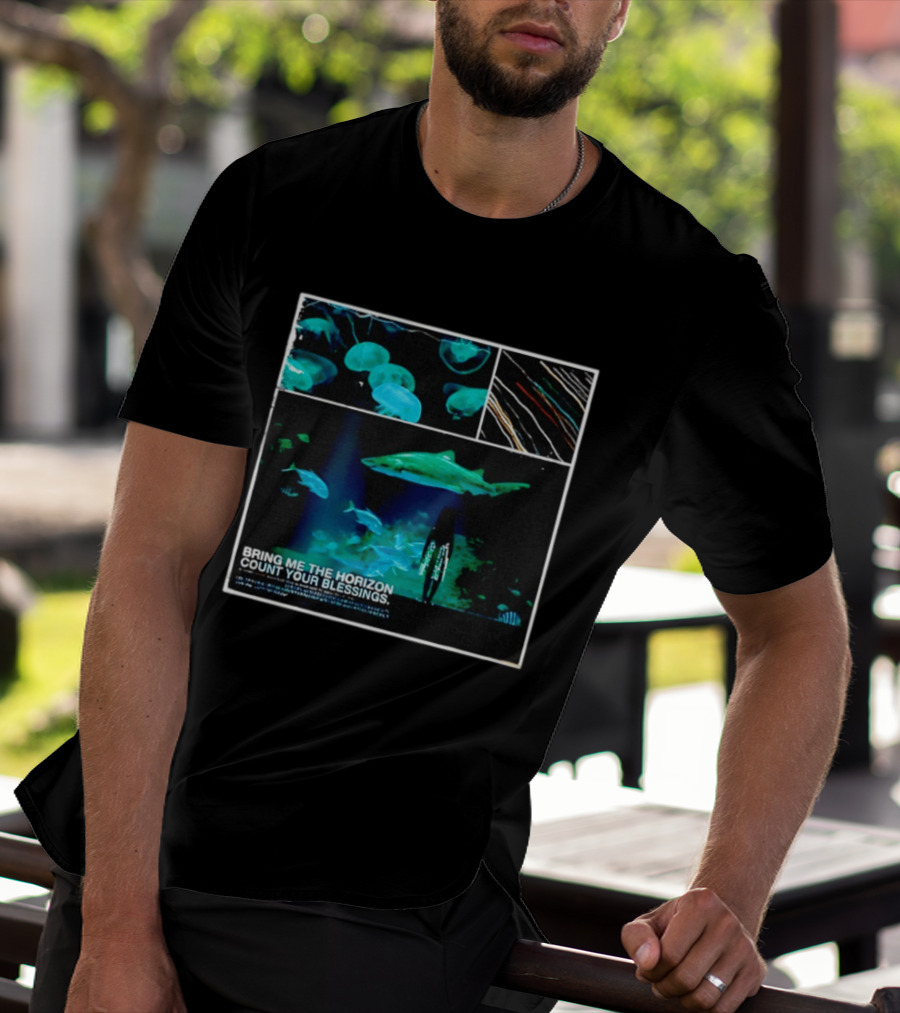 Bring Me The Horizon Count Your Blessings Aquarium Sharks And Jellyfish T-Shirt