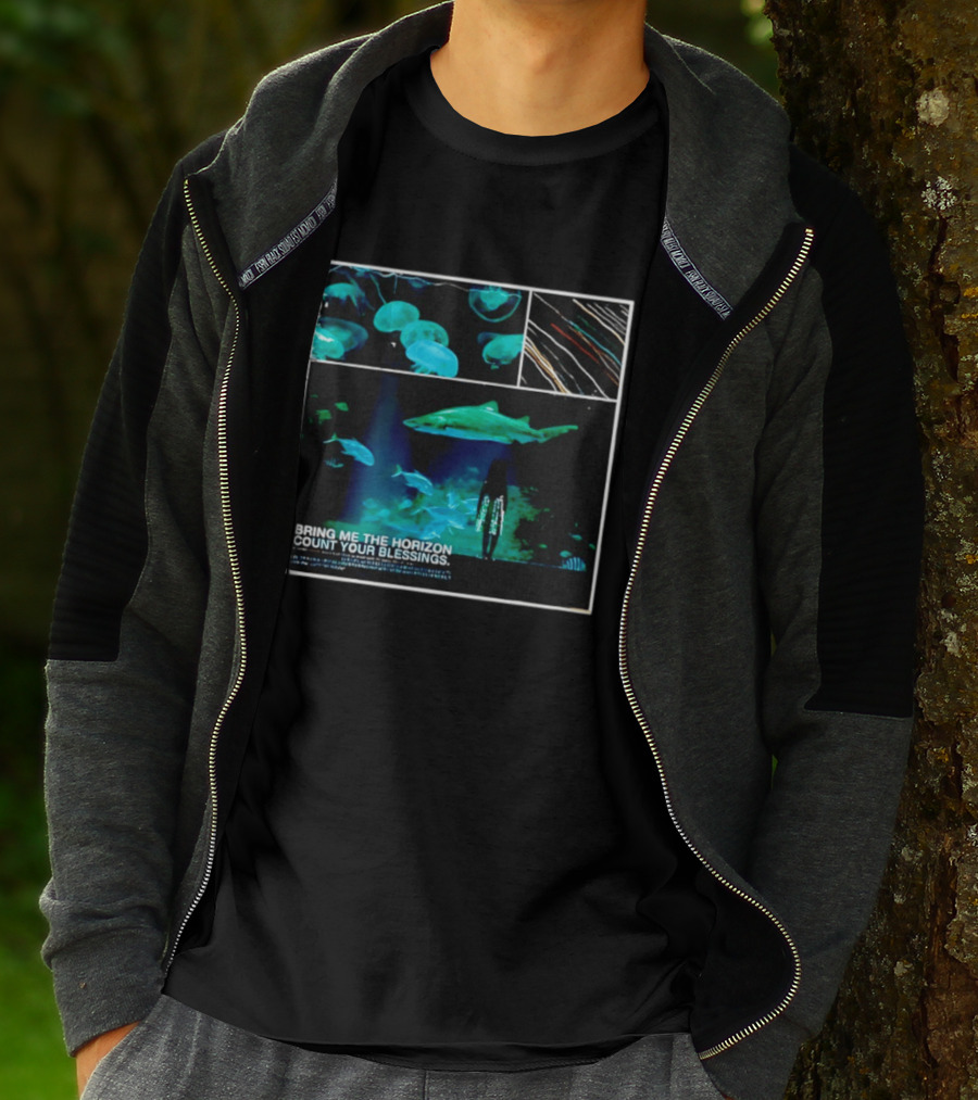 Bring Me The Horizon Count Your Blessings Aquarium Sharks And Jellyfish T-Shirt