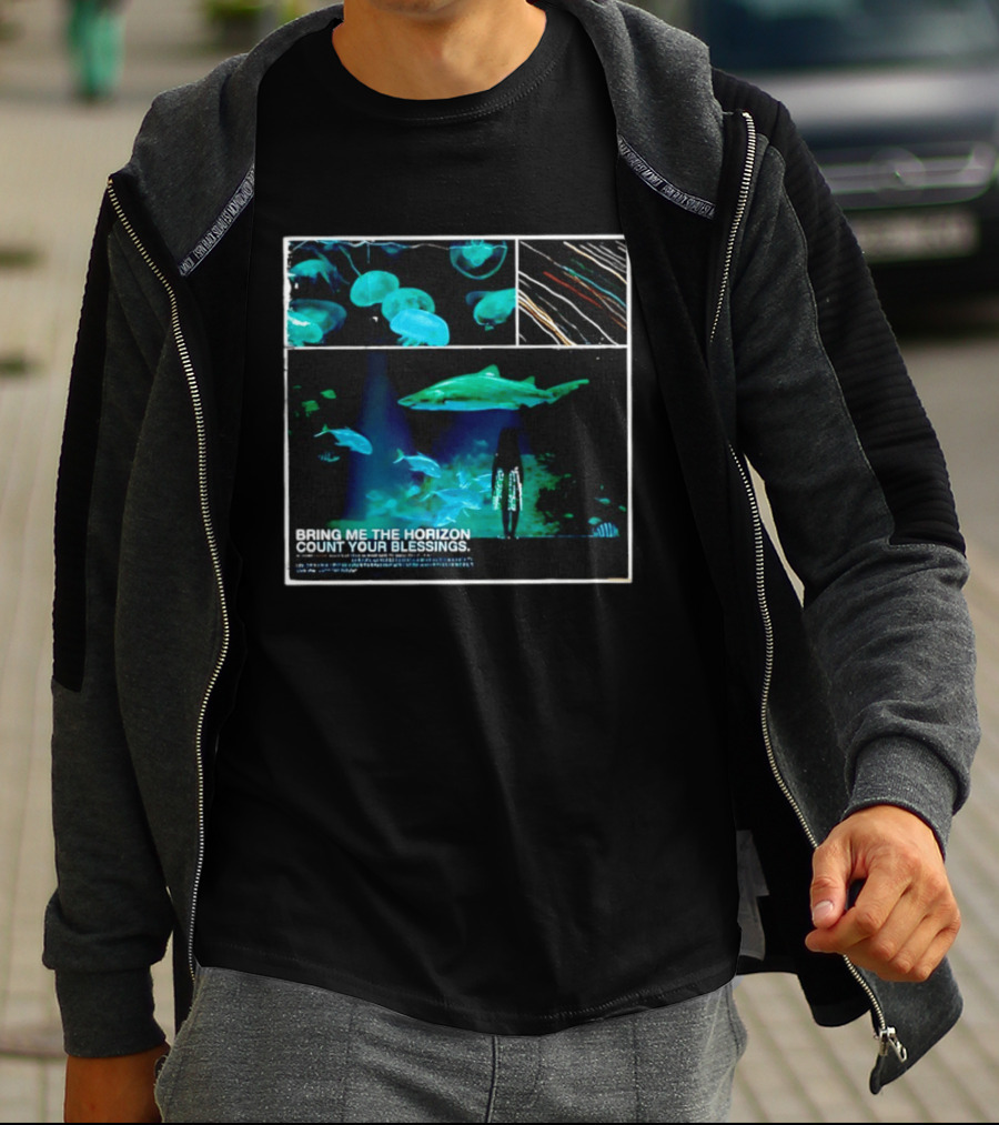Bring Me The Horizon Count Your Blessings Aquarium Sharks And Jellyfish T-Shirt