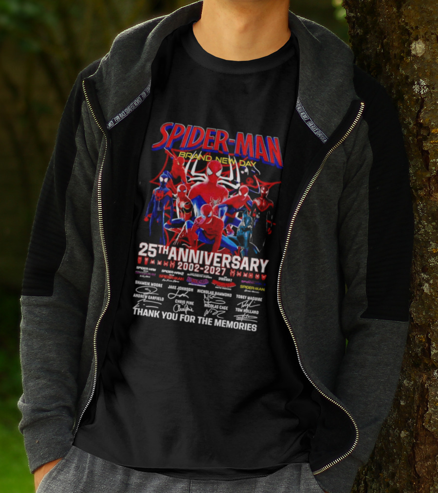 Spider Man Brand New Day 25th Anniversary 2002 2027 Thank You For The Memories T-Shirt