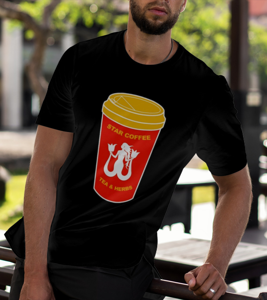 Star Coffee Tea & Herbs Mermaid Cup T-Shirt