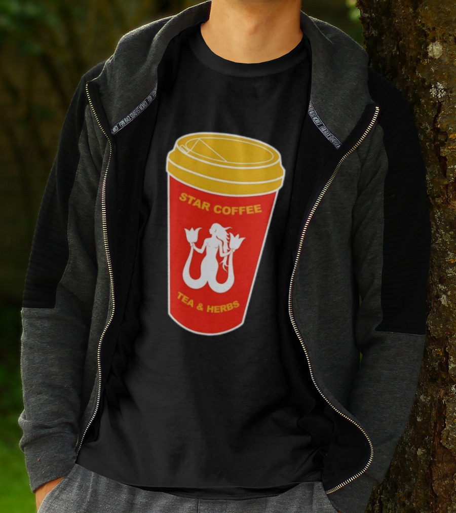 Star Coffee Tea & Herbs Mermaid Cup T-Shirt
