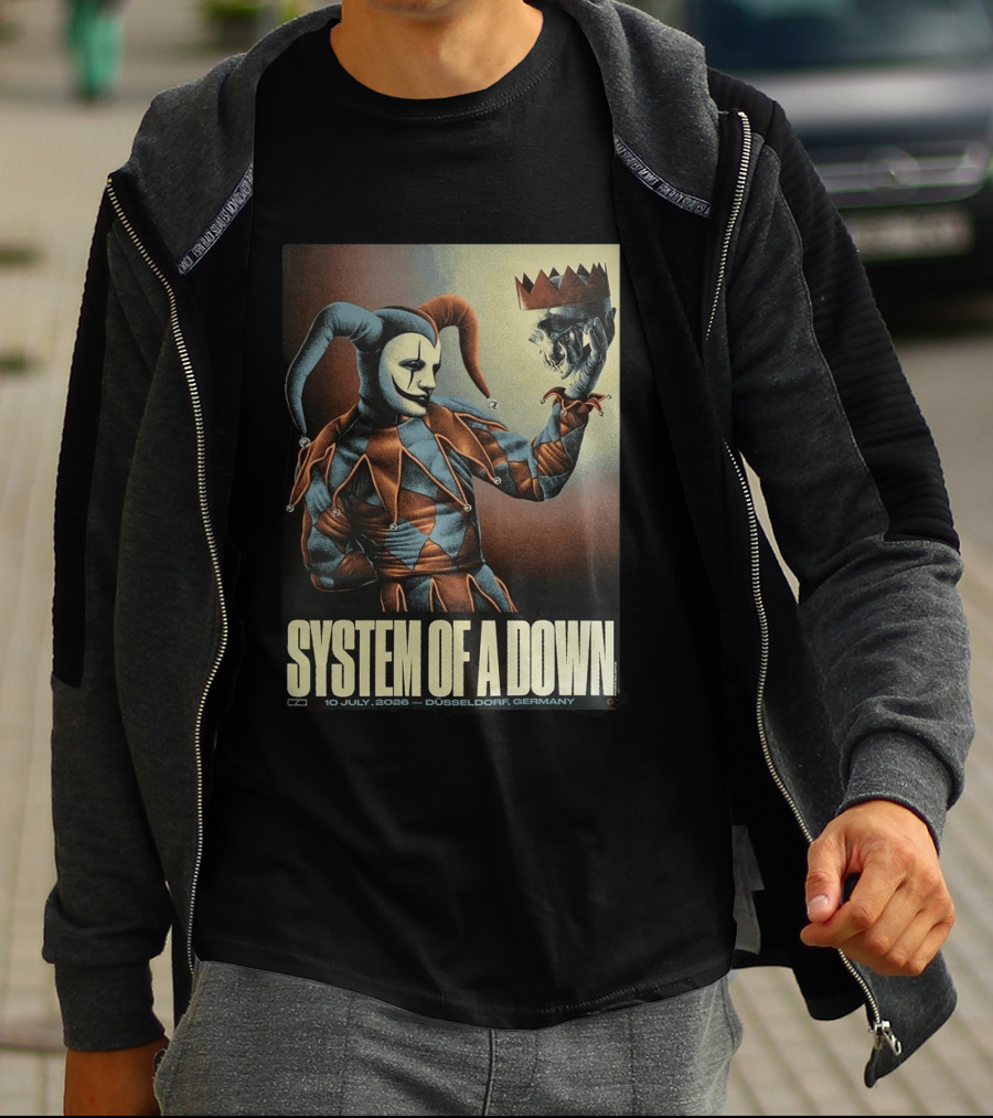 System Of A Down 2026 Düsseldorf Germany Pop Up Shop The Clown 10 July Open Air Park T-Shirt
