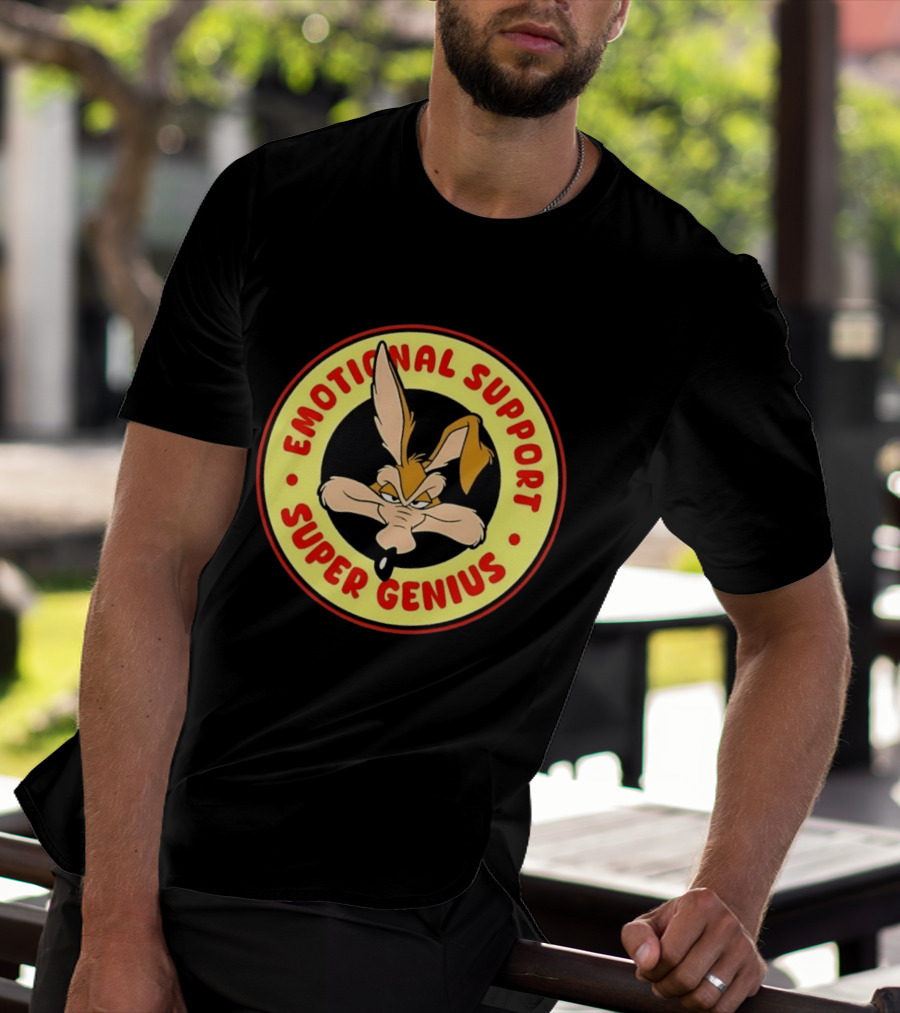 Wile E Coyote Emotional Support Super Genius T-Shirt