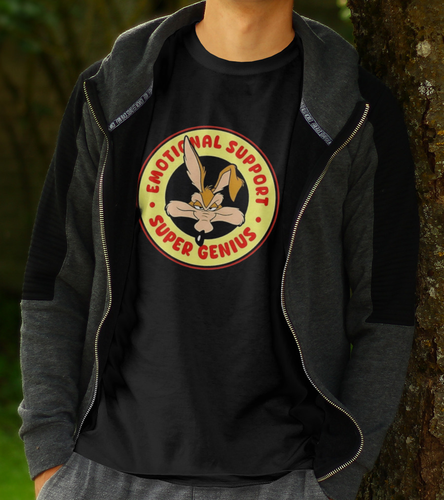Wile E Coyote Emotional Support Super Genius T-Shirt