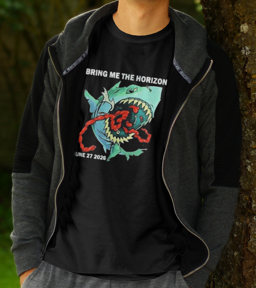 Bring Me The Horizon June 27 2026 Shark Graphic Copenhell Festival European Summer Shows T-Shirt