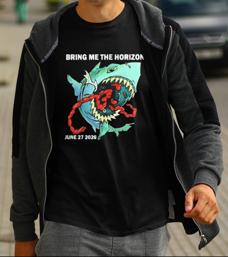 Bring Me The Horizon June 27 2026 Shark Graphic Copenhell Festival European Summer Shows T-Shirt