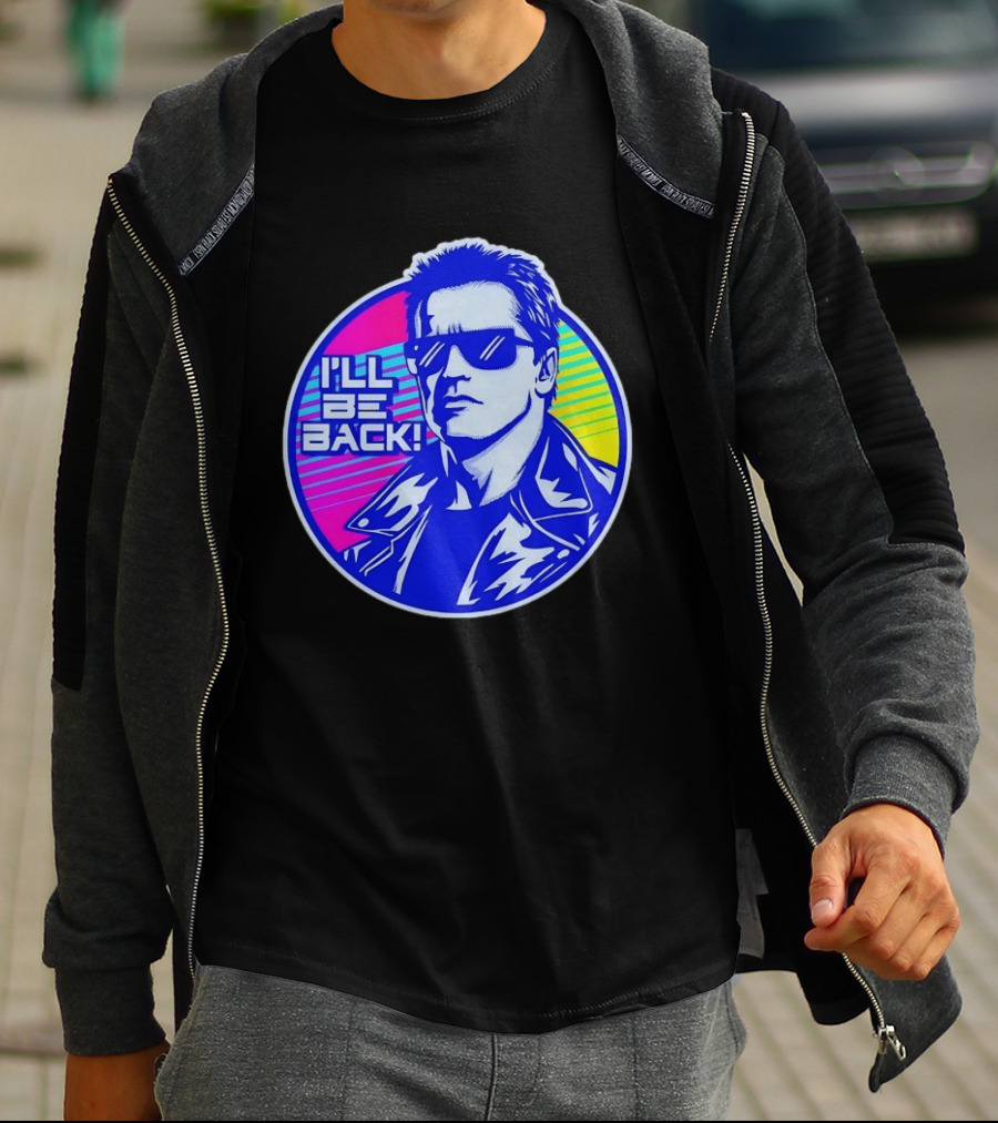 I'll Be Back Terminator Retro Neon T-Shirt