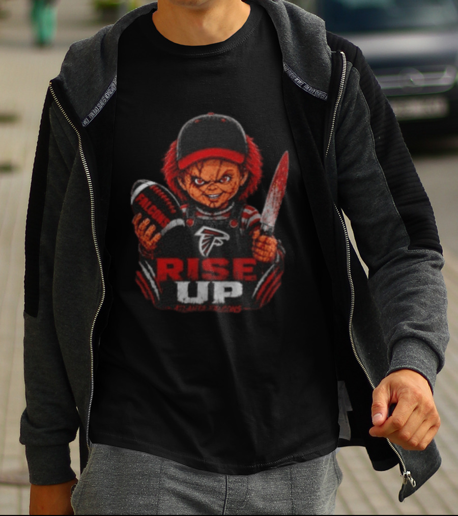 Atlanta Falcons Chucky Rise Up Horror Football T-Shirt