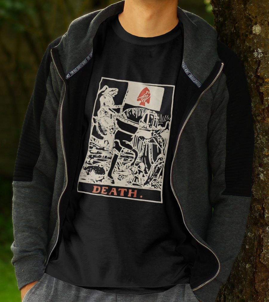 Death Tarot Card Knight Arrowhead Symbol Flag T-Shirt