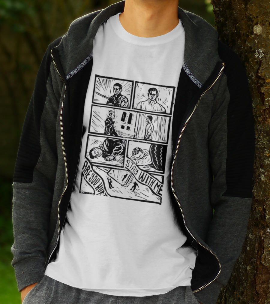 Are You Hurt Stay With Me Comic Panel Sequence T-Shirt