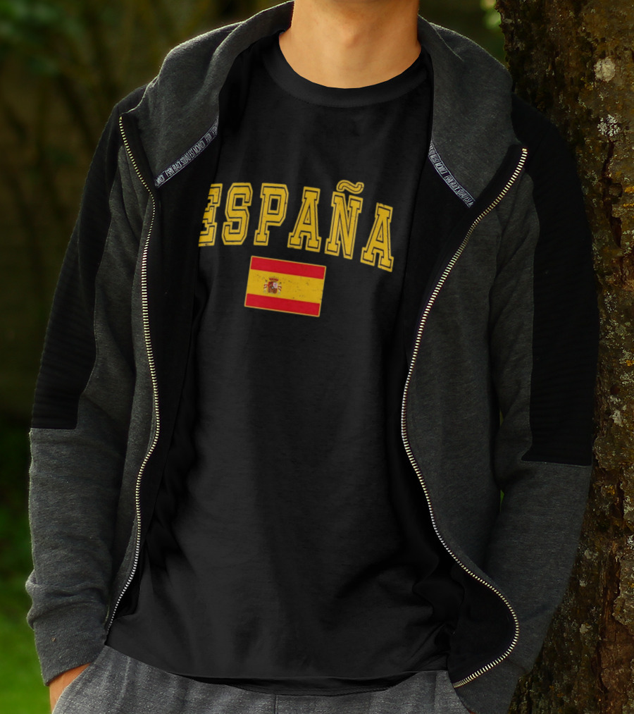 España Text With Spain Flag T-Shirt