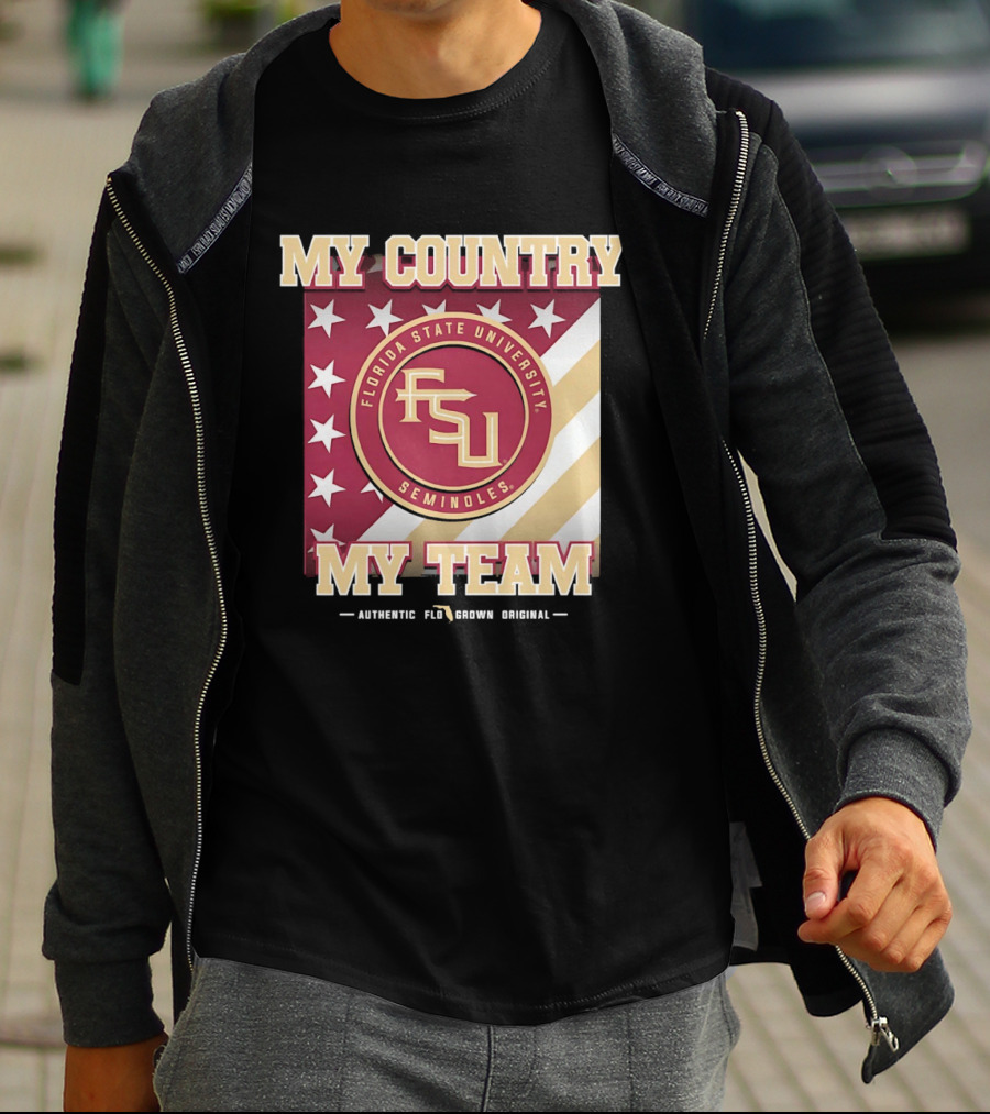Florida State University Seminoles My Country My Team Authentic FSU Original T-Shirt