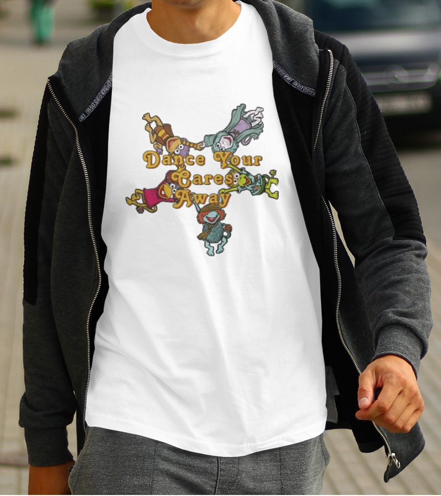 Dance Your Cares Away Fraggle Rock Characters Fun Pose T-Shirt
