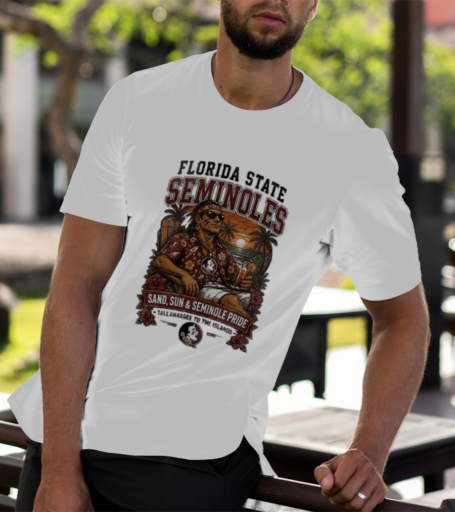 Florida State Seminoles Sand Sun Seminole Pride Tallahassee To The Islands T-Shirt