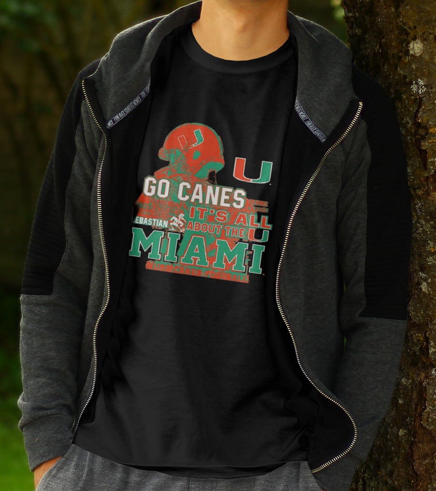 Go Canes Miami Hurricanes Football It's All About The U Coral Gables Tradition T-Shirt