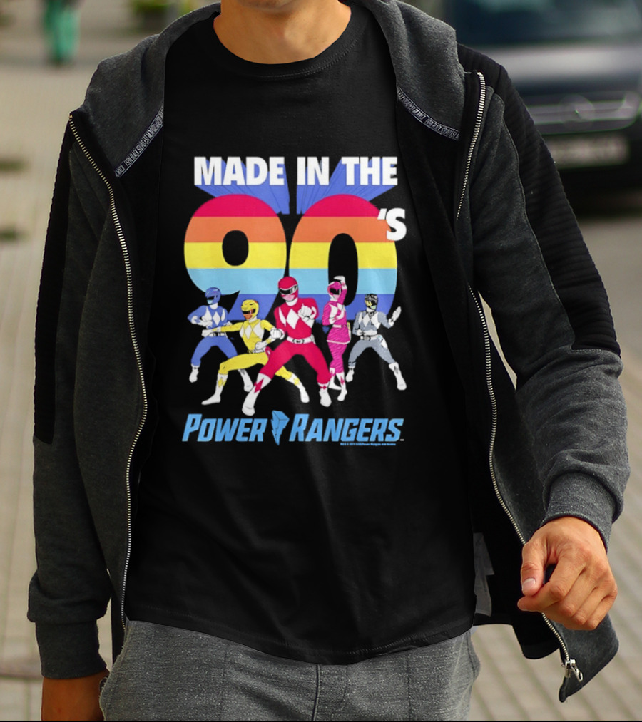 Power Rangers Made In The 90's Mighty Morphin Retro Team T-Shirt