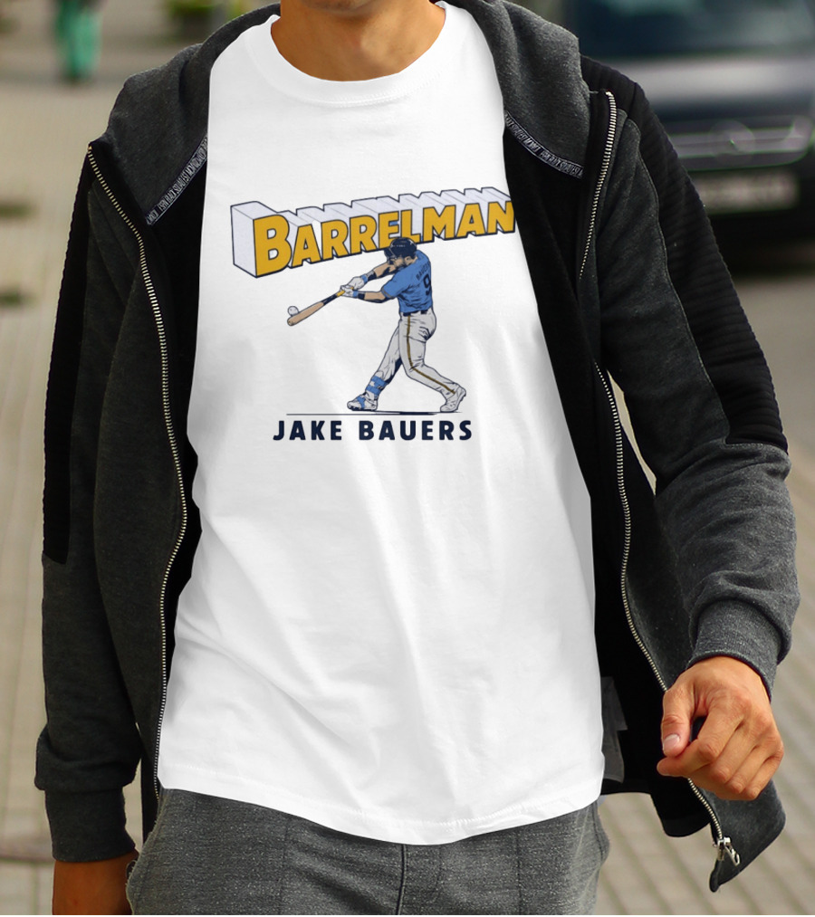 Barrelman Jake Bauers Baseball MLB Player T-Shirt