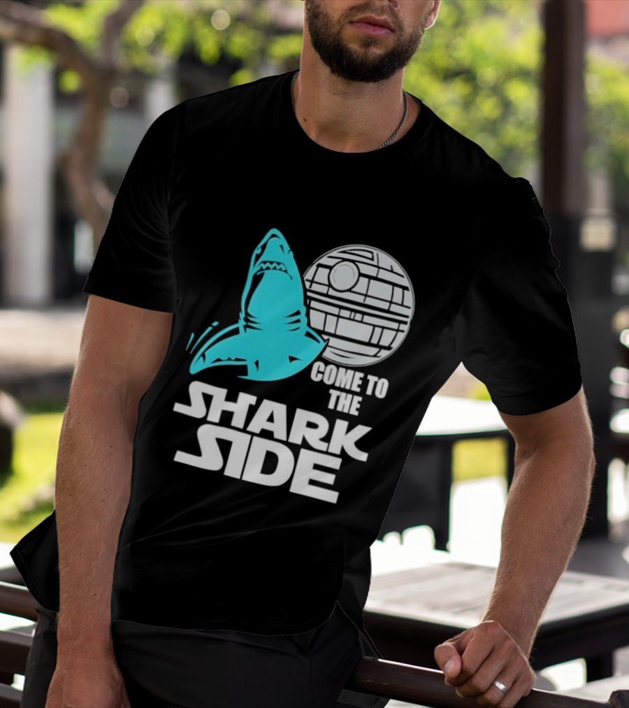 Come To The Shark Side With Death Star T-Shirt