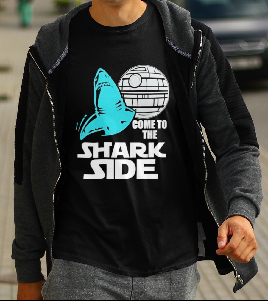 Come To The Shark Side With Death Star T-Shirt