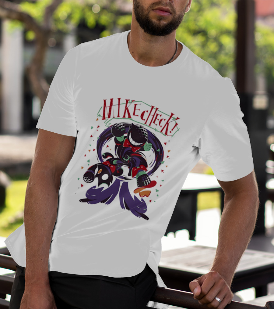 Mike Check Bendy And The Ink Machine Character Spinning Ink Splash T-Shirt