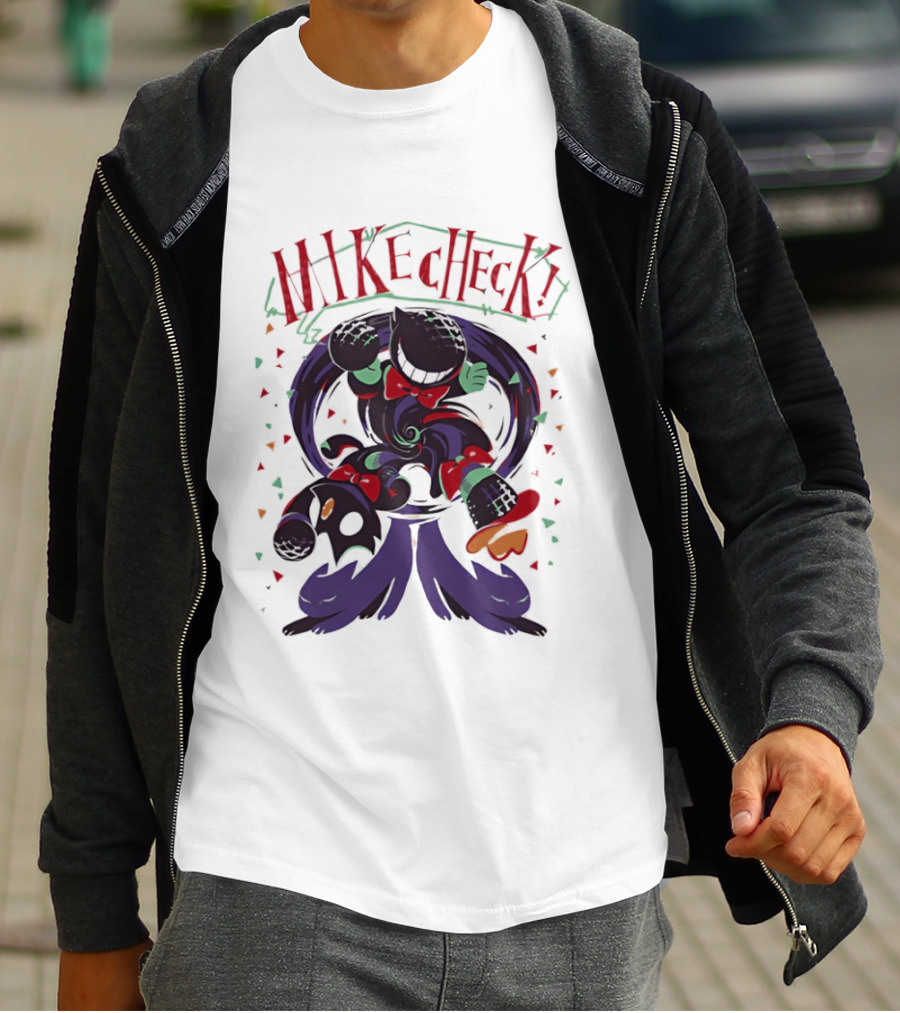 Mike Check Bendy And The Ink Machine Character Spinning Ink Splash T-Shirt