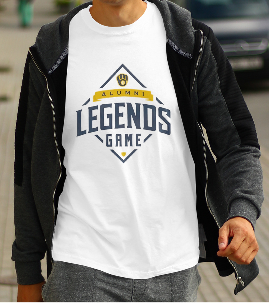 Milwaukee Brewers Alumni Legends Game Logo Baseball Event T-Shirt