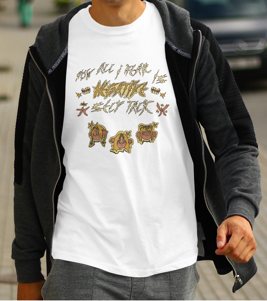 Now All I Hear Is Negative Self Talk Anime Faces And Stylized T-Shirt