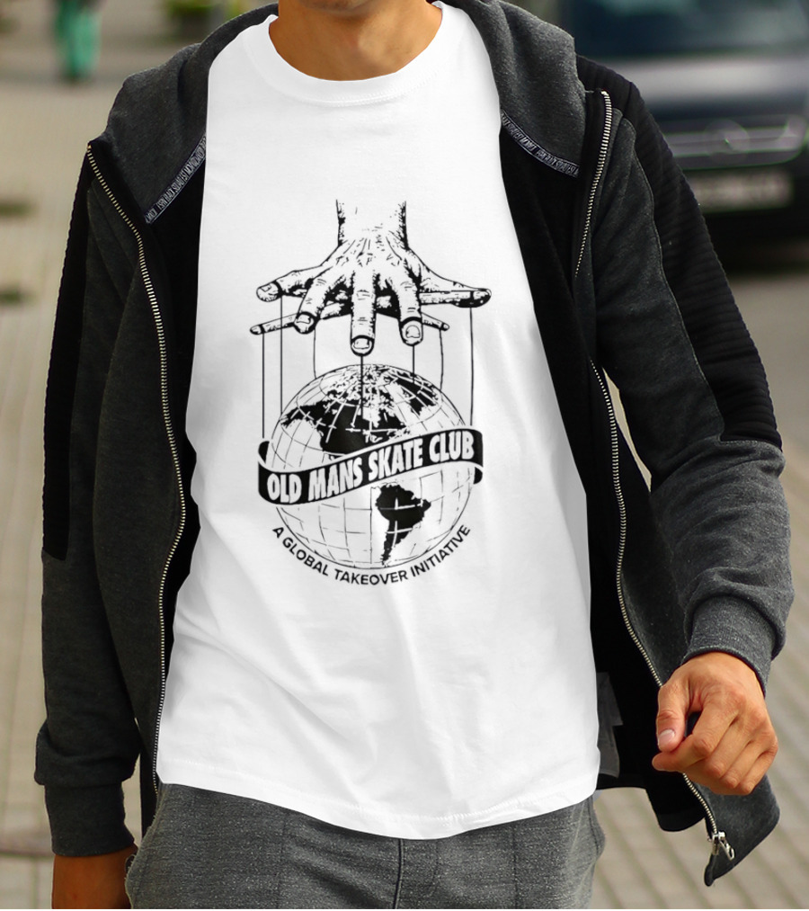 Old Mans Skate Club Global Takeover Puppet Globe T-Shirt