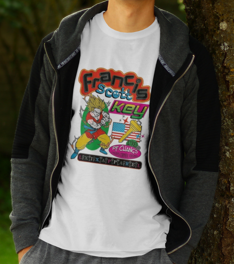 Francis Scott Key Son Goku LAXP Apparel Pf Chang's Tysons Corner Virginia 1814 T-Shirt