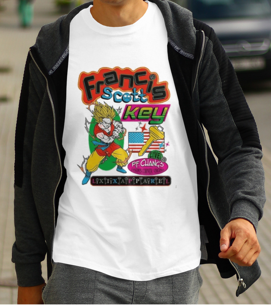 Francis Scott Key Son Goku LAXP Apparel Pf Chang's Tysons Corner Virginia 1814 T-Shirt