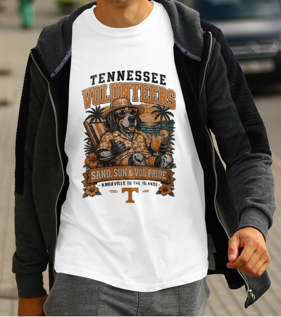 Tennessee Volunteers Sand Sun Knoxville To The Islands Vol Pride T-Shirt