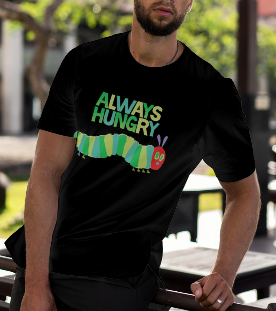 Always Hungry Caterpillar Colorful Striped Insect T-Shirt
