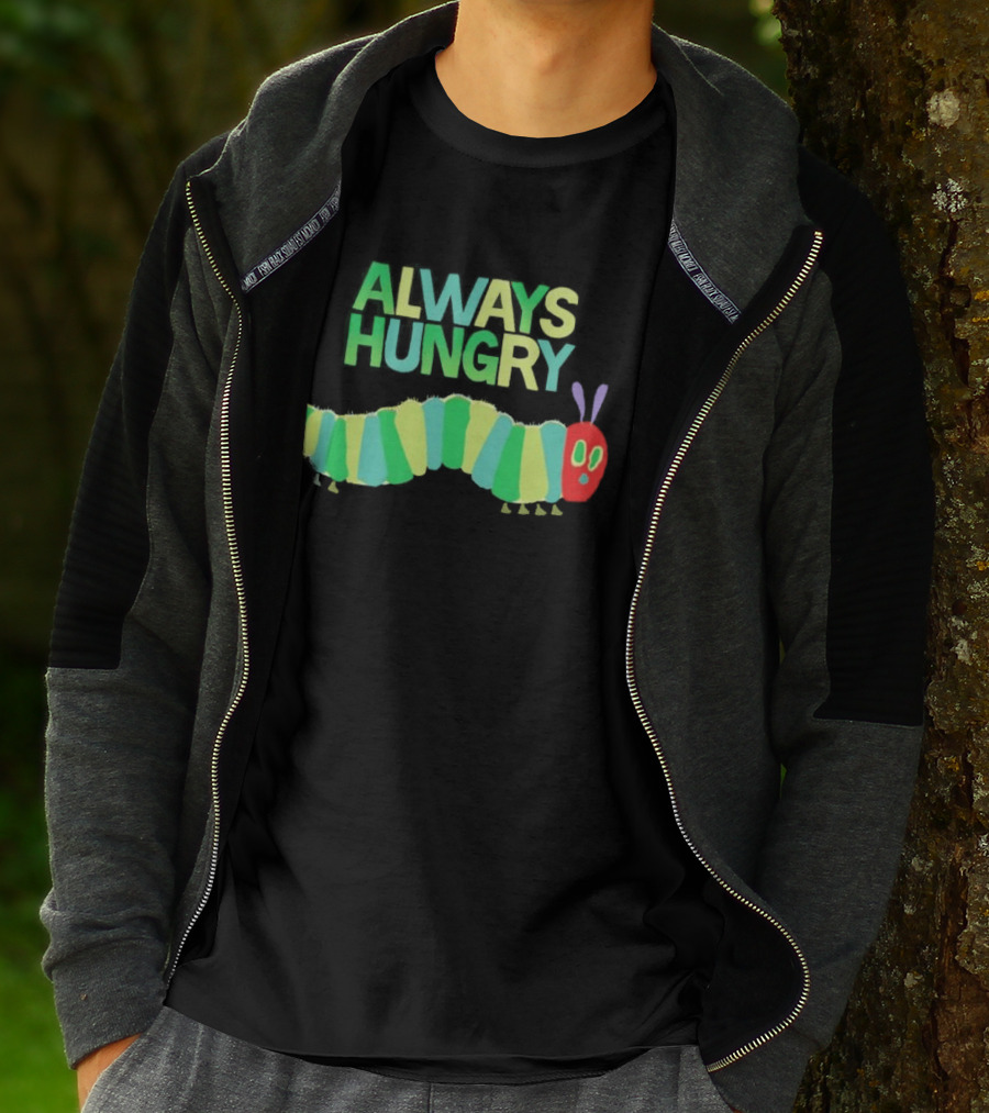 Always Hungry Caterpillar Colorful Striped Insect T-Shirt