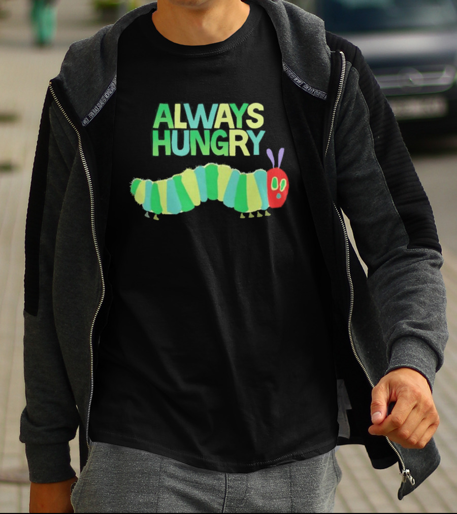 Always Hungry Caterpillar Colorful Striped Insect T-Shirt