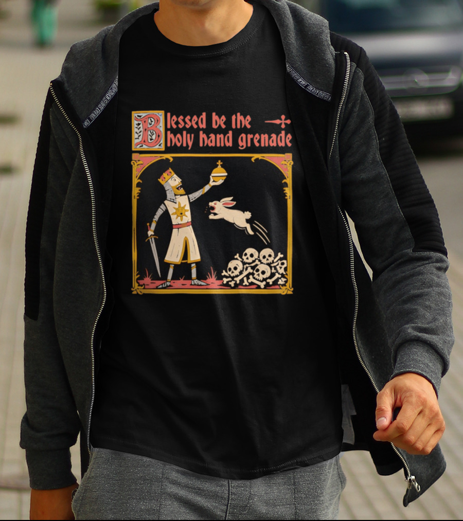 Blessed Be The Holy Hand Grenade Monty Python Knight T-Shirt